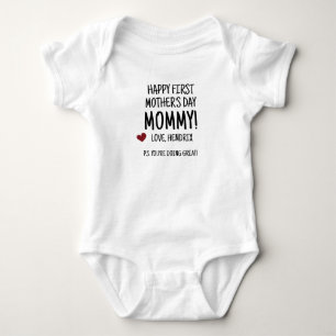Benutzerdefinierter Personalisierter Erster Mutter Baby Strampler