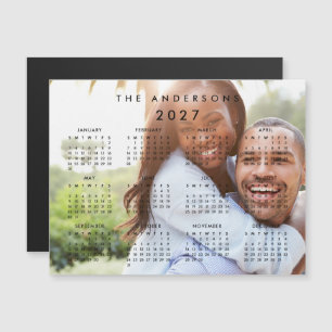 Benutzerdefinierter personalisierter Foto-2027-Kal Magneteinladung