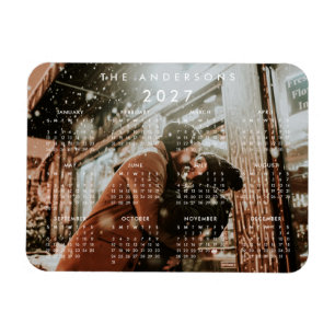 Benutzerdefinierter personalisierter Foto-Kalender Magnet