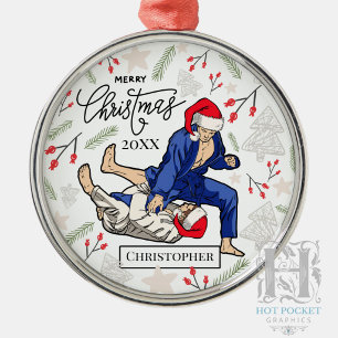 Benutzerdefinierter personalisierter Jiu Jitsu BJJ Ornament Aus Metall