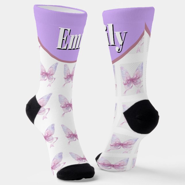 benutzerdefinierter & personalisierter Name mit Bo Socken (Gewinkelt)