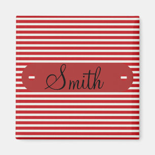 Benutzerdefinierter Personalisierter Name Roter St Magnet