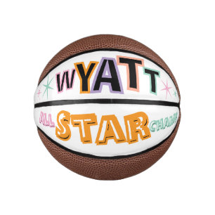 Benutzerdefinierter personalisierter Name und Text Mini Basketball