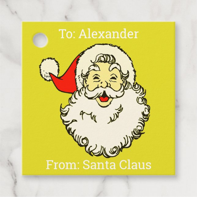 Benutzerdefinierter Personalisierter Name Yellow S Geschenkanhänger (Vorderseite)