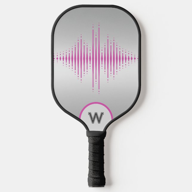 Benutzerdefinierter Personalisierter Sound Waves S Pickleball Schläger (Vorderseite)