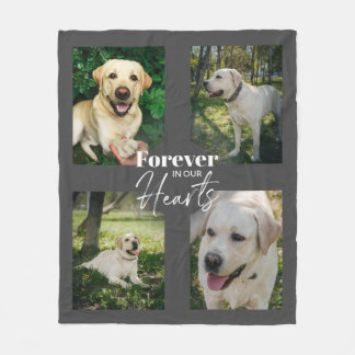 Benutzerdefinierter Pet-Collage Memorial Keepake Fleecedecke