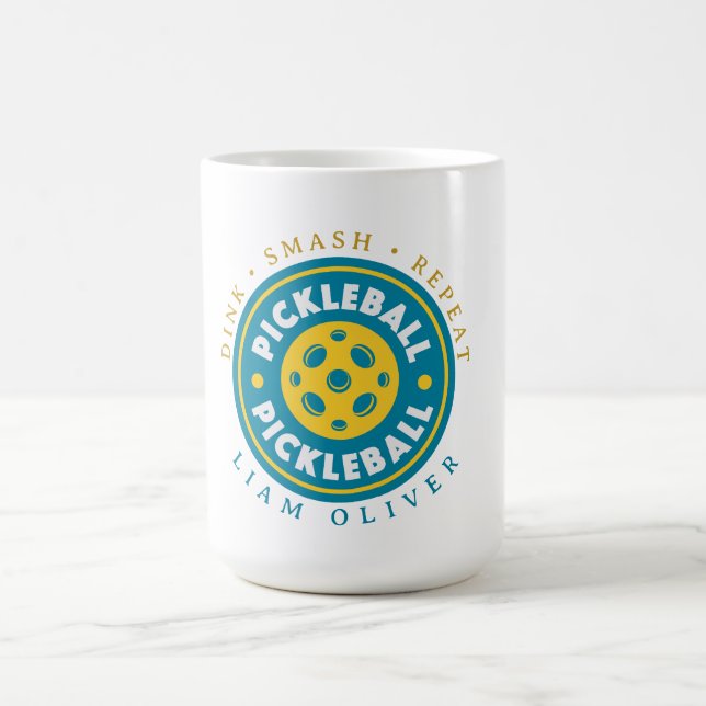 Benutzerdefinierter Pickleball-Becher | Dink Smash Kaffeetasse (Mittel)