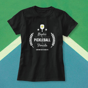 Benutzerdefinierter Pickleball-Club Fügen Sie Städ T-Shirt
