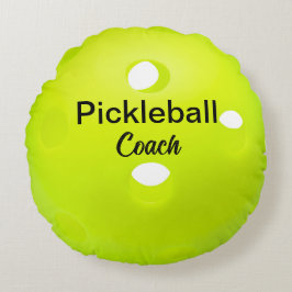 Benutzerdefinierter Pickleball-Coach-Keepake Rundes Kissen
