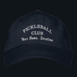 Benutzerdefinierter Pickleball Team Club, Player N Bestickte Baseballkappe<br><div class="desc">Der perfekte Hut für Pickleball-Liebhaber. Fügen Sie Ihren Club,  Teamname,  Stadt/Stadt-Standort oder Datum,  Turniername,  etc. hinzu,  um eine Art Pickleball-Cap zu erstellen. Ideal für passende Teambearbeitung oder Turnierveranstaltungen - oder auch für einen Pickleball-Trip. Ändern Sie einfach den Text und die Farbe.</div>