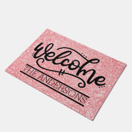 Benutzerdefinierter Pink-Rose-Empfang Fußmatte