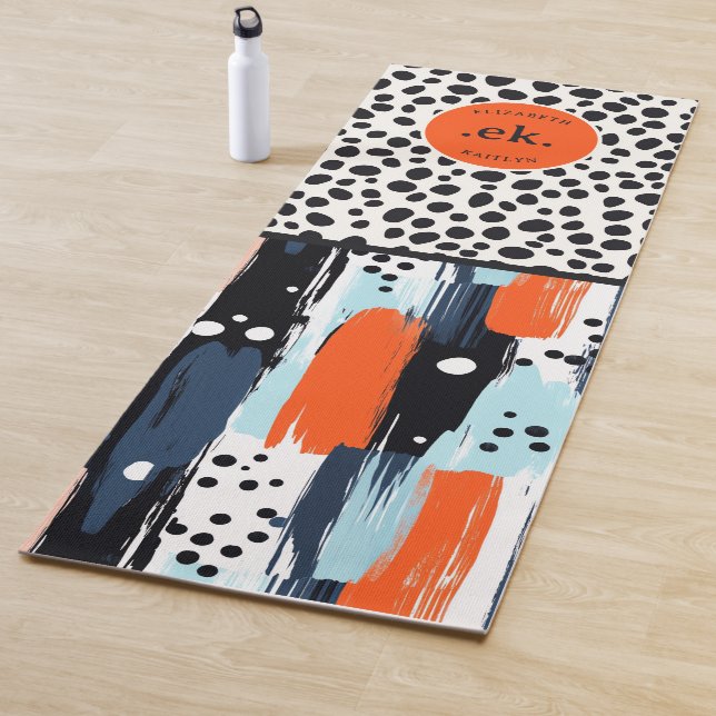 Benutzerdefinierter Pinselstrich Dalmatiner Abstra Yogamatte (Beispiel)