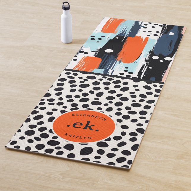 Benutzerdefinierter Pinselstrich Dalmatiner Abstra Yogamatte (Beispiel)