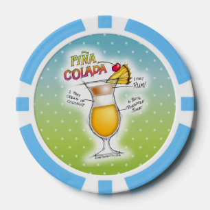 BENUTZERDEFINIERTER POKERCHIP, PINA COLADA REZEPT POKERCHIPS