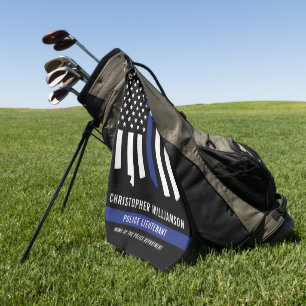 Benutzerdefinierter Polizeibeamter Thin Blue Line- Golfhandtuch