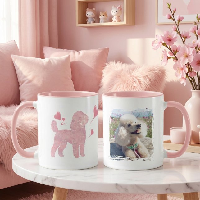 Benutzerdefinierter Poodle-Valentinstag-Becher mit Tasse (Von Creator hochgeladen)