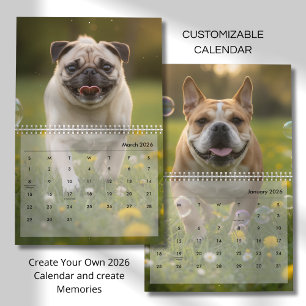 Benutzerdefinierter Poppy-Hund 2026 Kalender