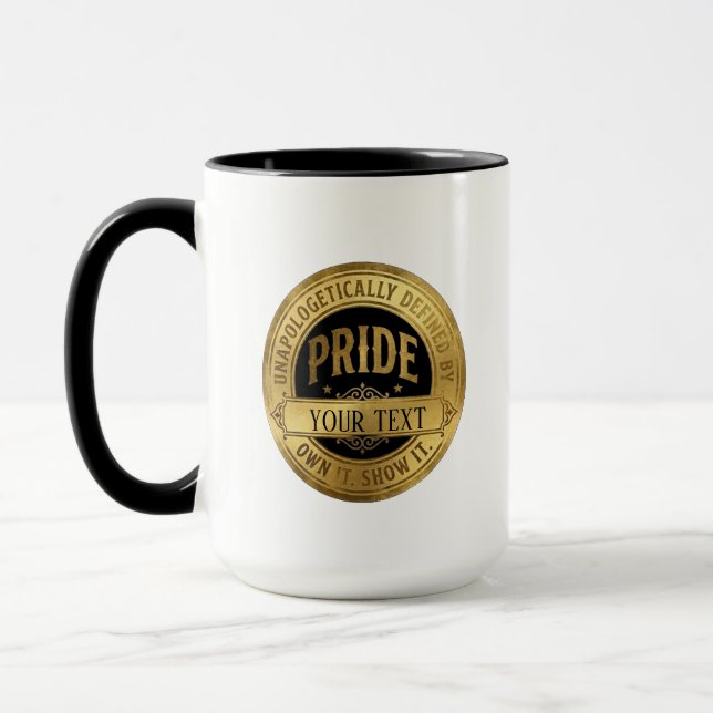 Benutzerdefinierter Pride Gold-Abzeichen - Persona Tasse (Links)