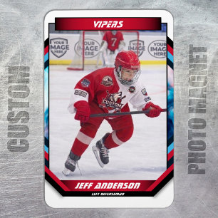 Benutzerdefinierter Prime Red Ice Hockey Foto Magn Magnet