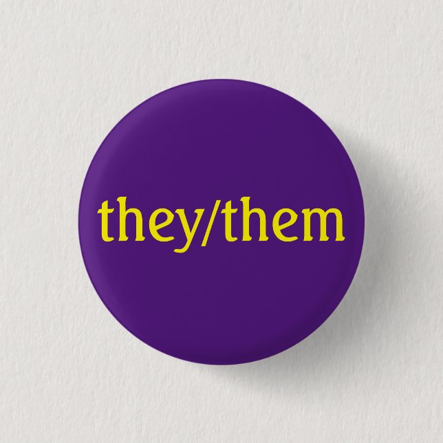 Benutzerdefinierter Pronoun, nichtbinär Button (Vorderseite)