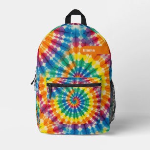 Benutzerdefinierter psychedelischer Tie-Dye-Effekt Bedruckter Rucksack