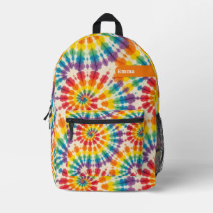 Benutzerdefinierter psychedelischer Tie-Dye-Effekt Bedruckter Rucksack