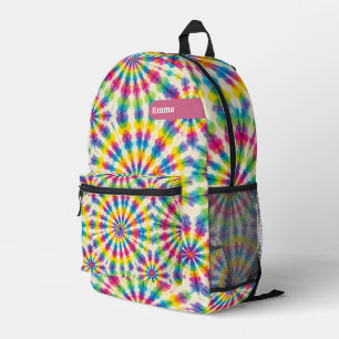 Benutzerdefinierter psychedelischer Tie-Dye-Effekt Bedruckter Rucksack