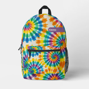 Benutzerdefinierter psychedelischer Tie-Dye-Effekt Bedruckter Rucksack