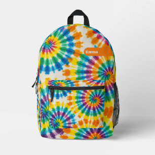 Benutzerdefinierter psychedelischer Tie-Dye-Effekt Bedruckter Rucksack