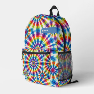 Benutzerdefinierter psychedelischer Tie-Dye-Effekt Bedruckter Rucksack