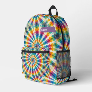 Benutzerdefinierter psychedelischer Tie-Dye-Effekt Bedruckter Rucksack
