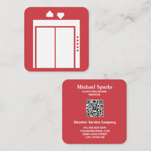 Benutzerdefinierter QR-Aufzugsauftragnehmer Quadratische Visitenkarte