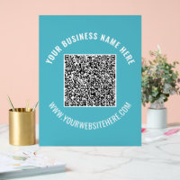 Benutzerdefinierter QR-Code Akryllisches Zeichen F