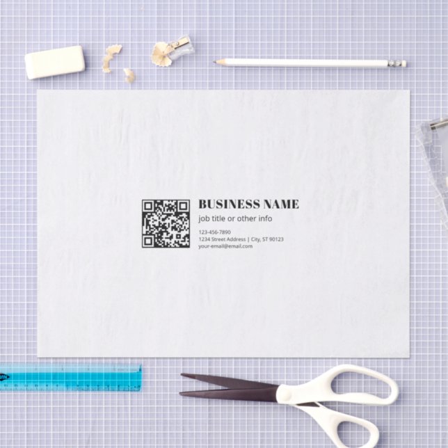 Benutzerdefinierter QR-Code & Bearbeitbarer Retro- Seidenpapier (Handwerk)