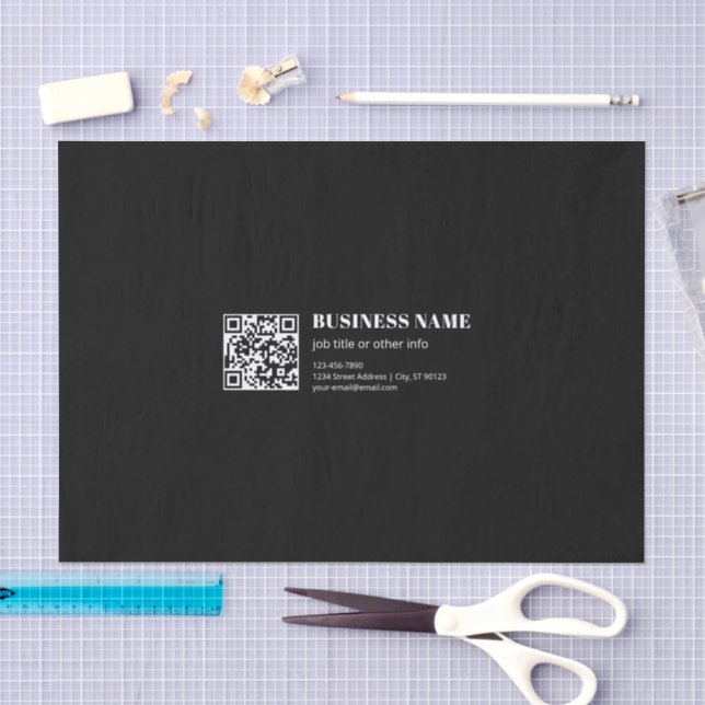 Benutzerdefinierter QR-Code & Bearbeitbarer Retro- Seidenpapier (Handwerk)