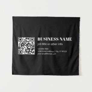 Benutzerdefinierter QR-Code & Bearbeitbarer Retro- Wandteppich