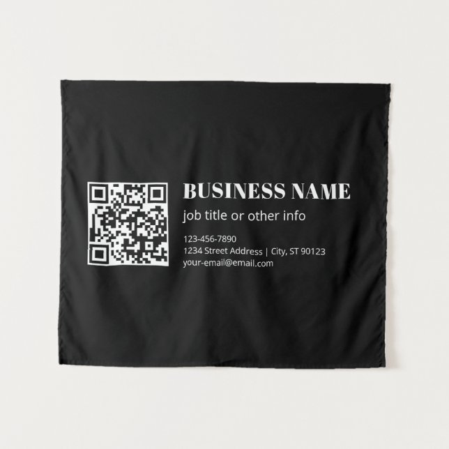 Benutzerdefinierter QR-Code & Bearbeitbarer Retro- Wandteppich (Vorderseite (Horizontal))