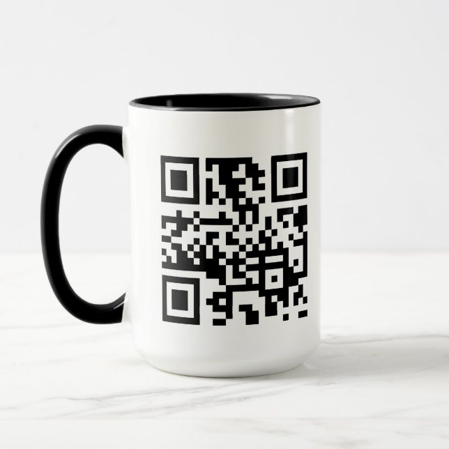 Benutzerdefinierter QR-Code-Becher Tasse (Links)
