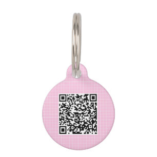 Benutzerdefinierter QR-Code Dänischer pastellrosa Haustiermarke