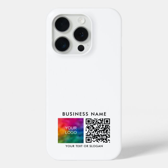 Benutzerdefinierter QR-Code Das weiße Firmenlogo h Case-Mate iPhone Hülle (Rückseite)