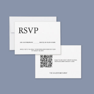 Benutzerdefinierter QR-Code E-Mail-UAWG Reserviert RSVP Karte