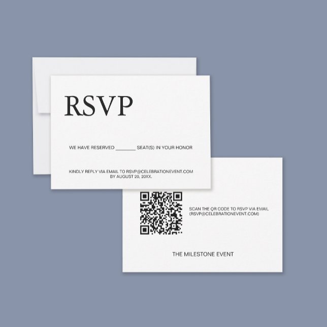 Benutzerdefinierter QR-Code E-Mail-UAWG Reserviert RSVP Karte (Von Creator hochgeladen)