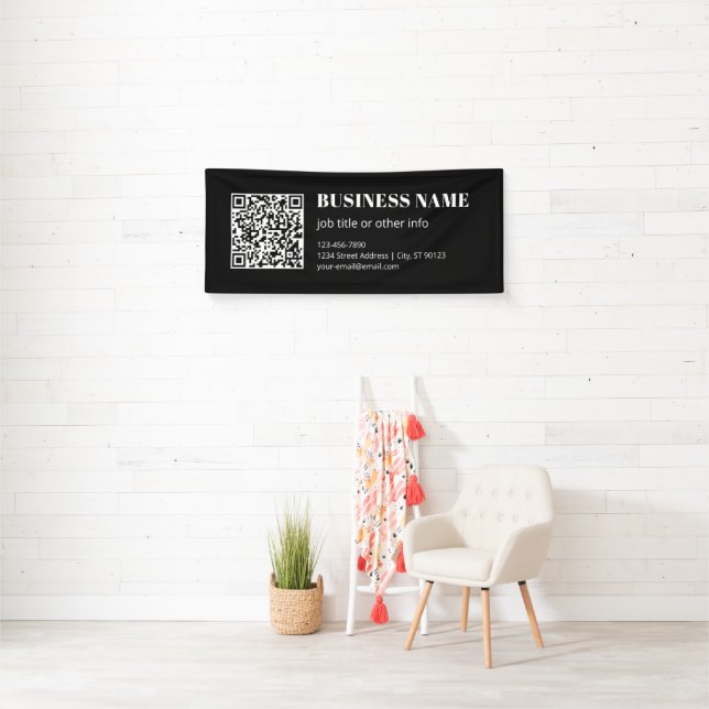 Benutzerdefinierter QR-Code & editierbarer retro-m Banner (Insitu)