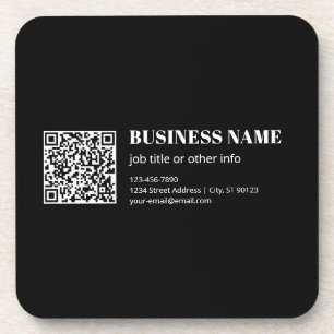 Benutzerdefinierter QR-Code & editierbarer retro-m Getränkeuntersetzer