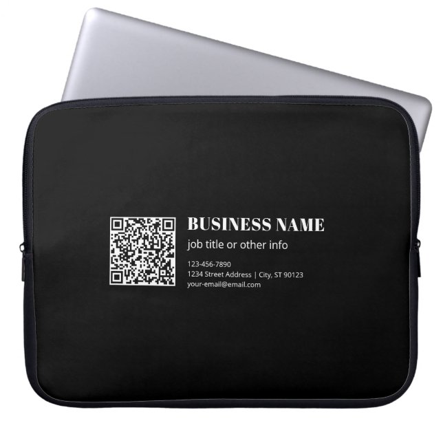 Benutzerdefinierter QR-Code & editierbarer retro-m Laptopschutzhülle (Vorderseite)
