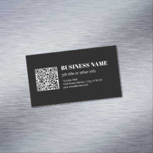 Benutzerdefinierter QR-Code & editierbarer retro-m Magnetische Visitenkarte