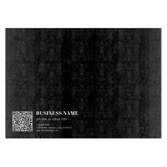 Benutzerdefinierter QR-Code & editierbarer retro-m Schneidebrett (Vorderseite)