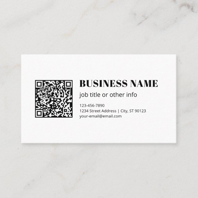 Benutzerdefinierter QR-Code & Editierbarer Retro-M Visitenkarte (Vorderseite)