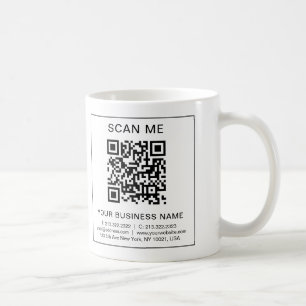 Benutzerdefinierter QR-Code Einfach Werbeanzeigen Kaffeetasse
