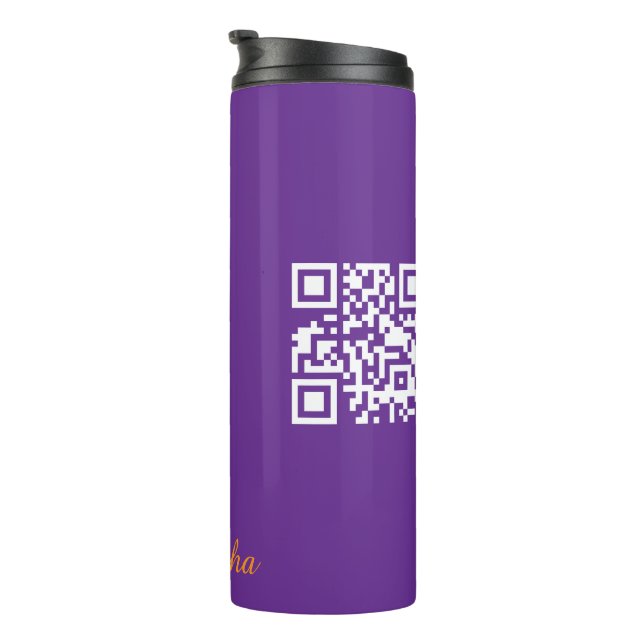 Benutzerdefinierter qr-Code Elegant Tumbler Busine Thermosbecher (Nach rechts gedreht)
